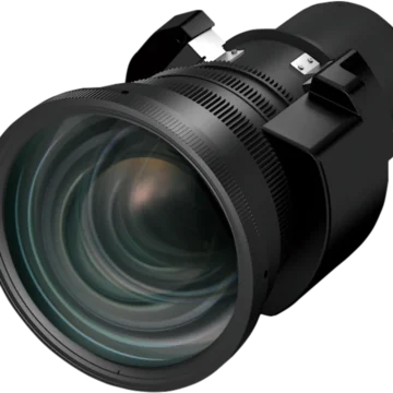 A professional-grade black cinema lens with a wide front glass element, designed for high-resolution video and film